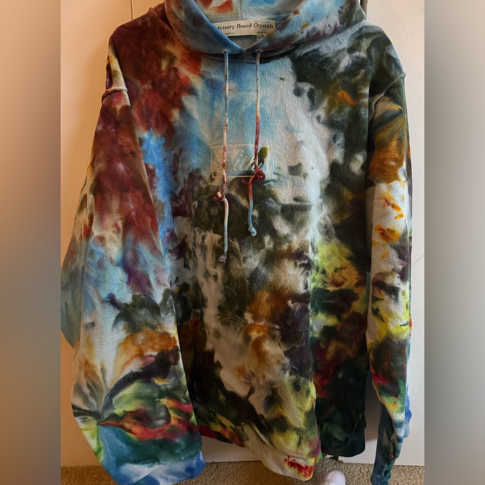 Kith Advisory Board Crystals TieDye Hoodie Purple Green - XXL